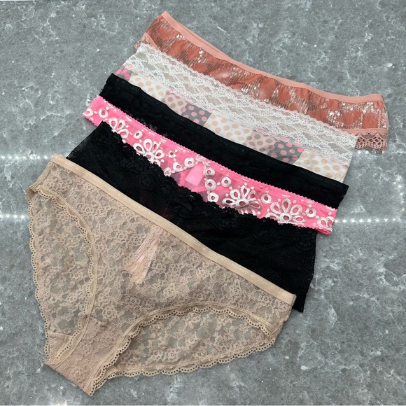 6-Pack VS & PINK Women’s Underwear – Brand New L, Neutral + Pink Mix - Picture 2 of 16